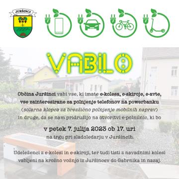 Otvoritev E-polnilnic v občini Juršinci